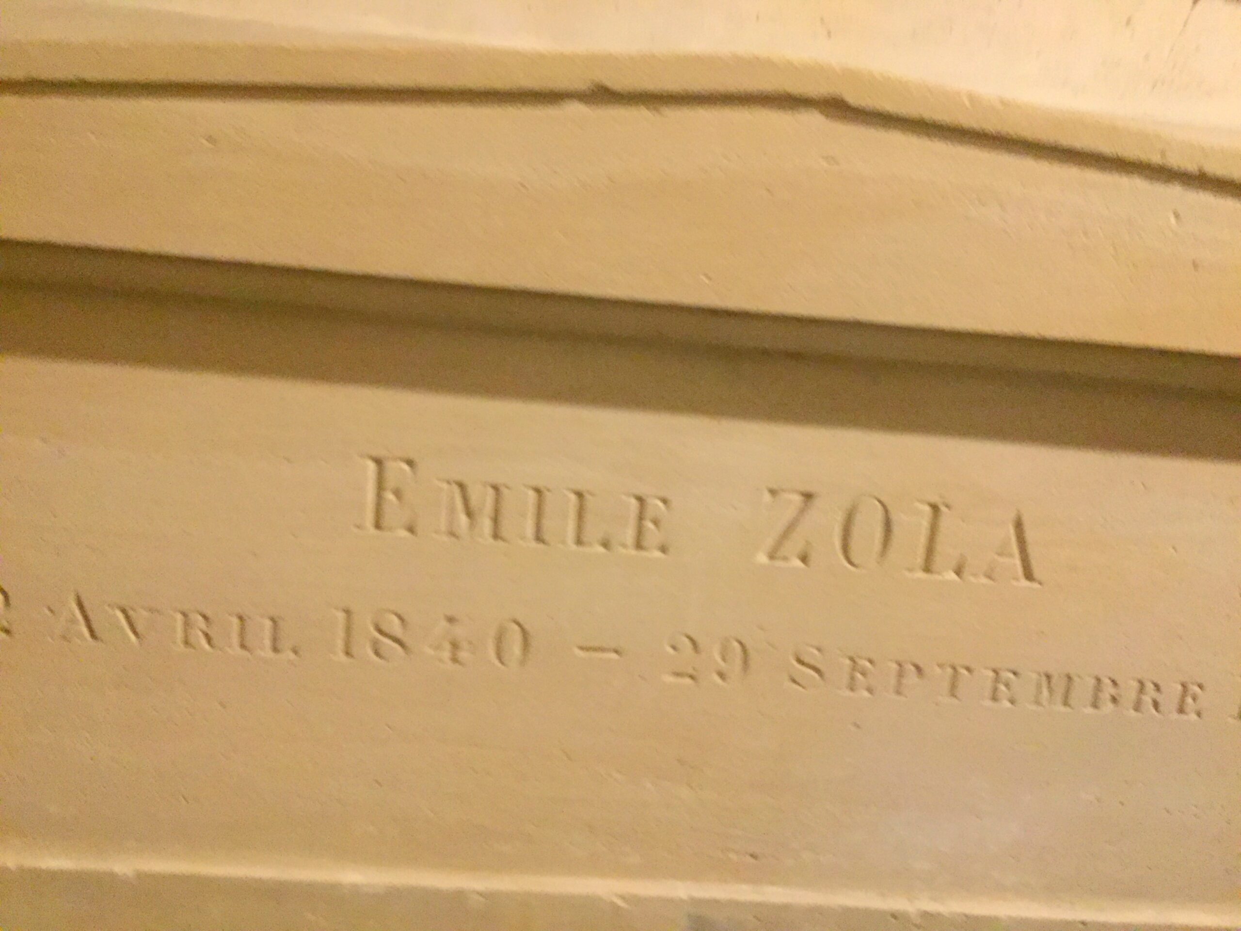 grave of Emile Zola in Pantheon Paris