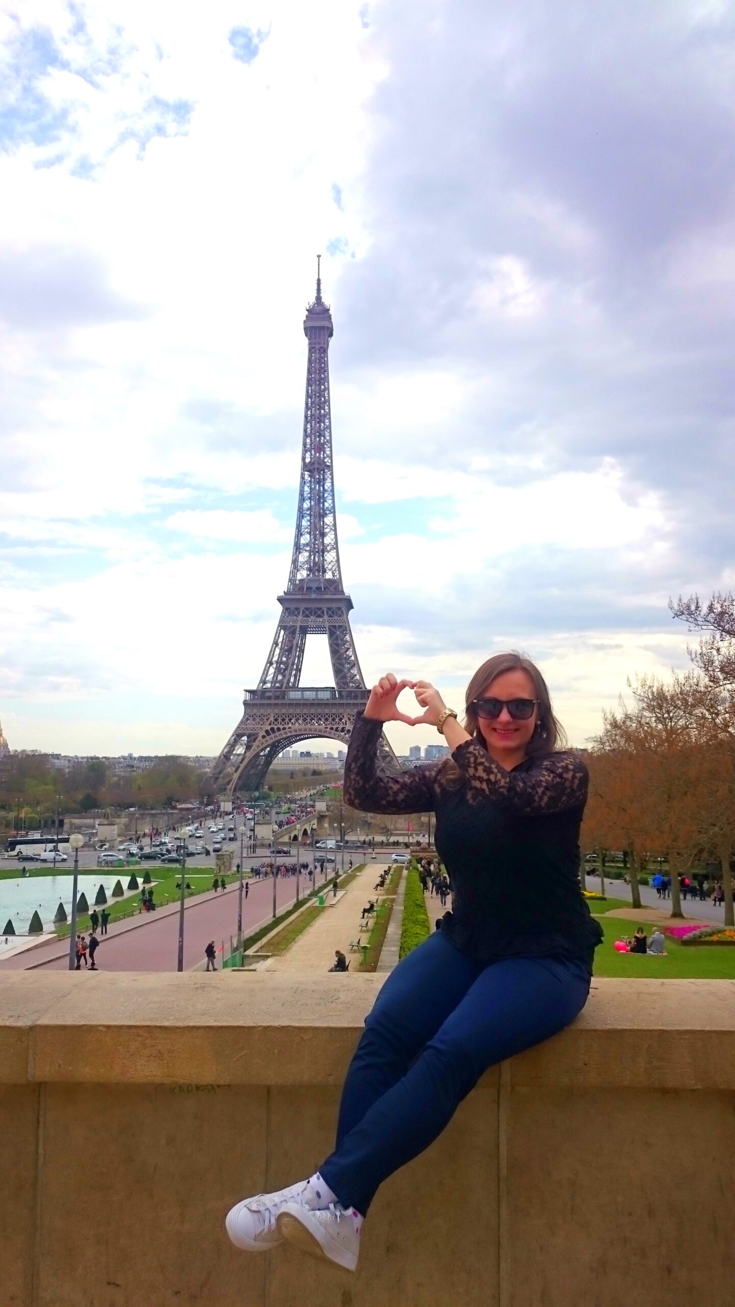 Eiffel Tower in Paris amazing view from Trocadero