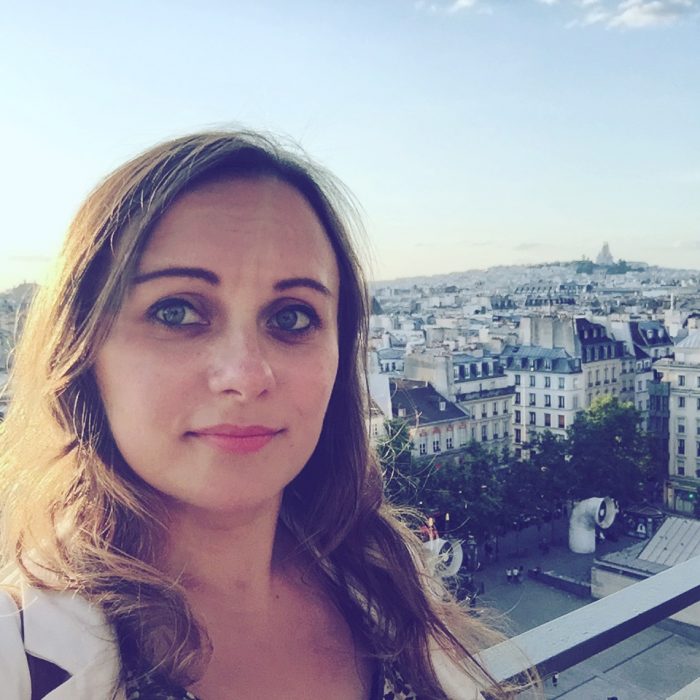 view from Pompidou Center into Sacre Coeur