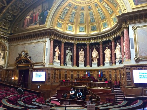 The Seven Statues facing the Senate Chamber's Semicircle 