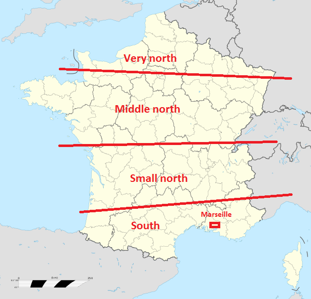 Mapa Francji według mieszkańców Marsylii