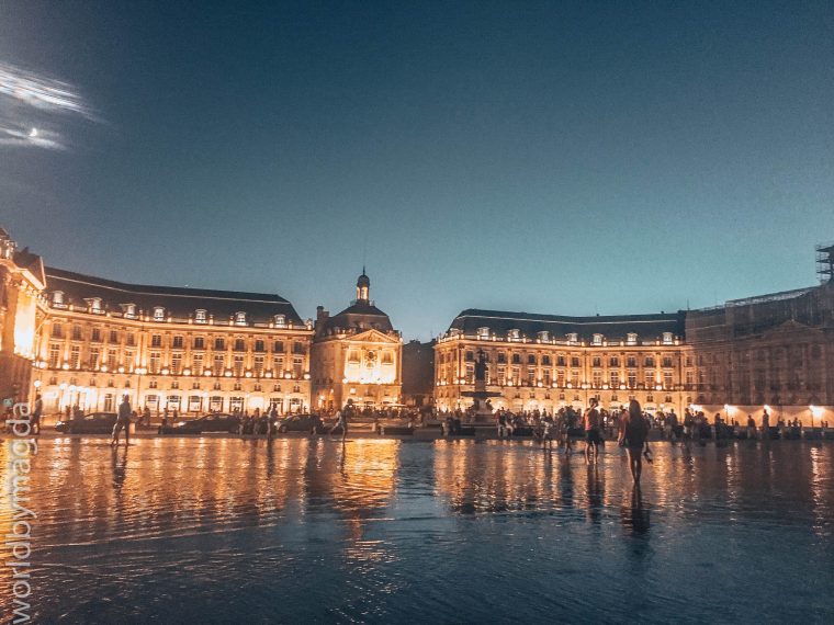 Le Miroir d’Eau czyli Lustro Wody w Bordeaux